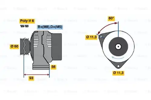 генератор BOSCH 0 123 505 017