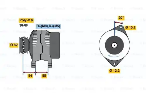 генератор BOSCH 0 123 510 010