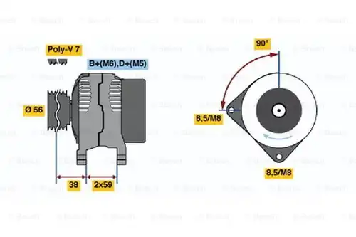 генератор BOSCH 0 123 510 037