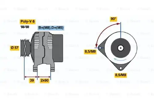 генератор BOSCH 0 123 510 048