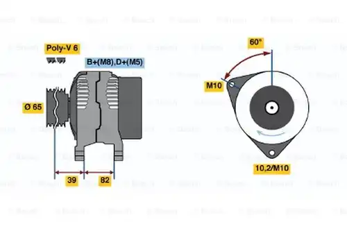 генератор BOSCH 0 123 510 092