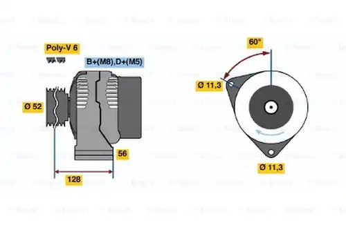 генератор BOSCH 0 123 510 096