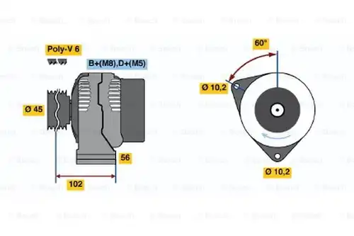 генератор BOSCH 0 123 520 008