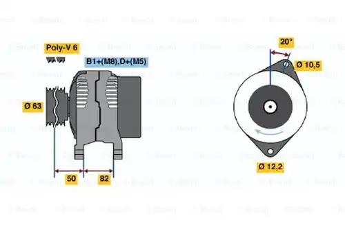 генератор BOSCH 0 124 215 002