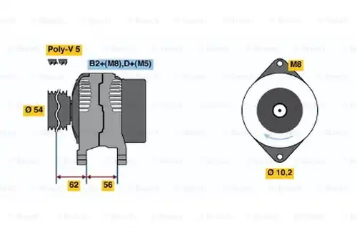 генератор BOSCH 0 124 225 046