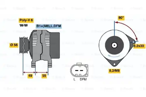 генератор BOSCH 0 124 315 008