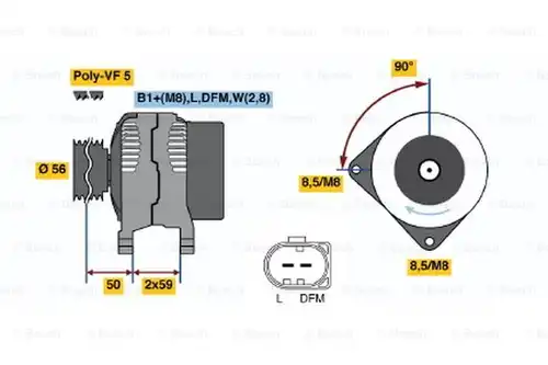 генератор BOSCH 0 124 315 012