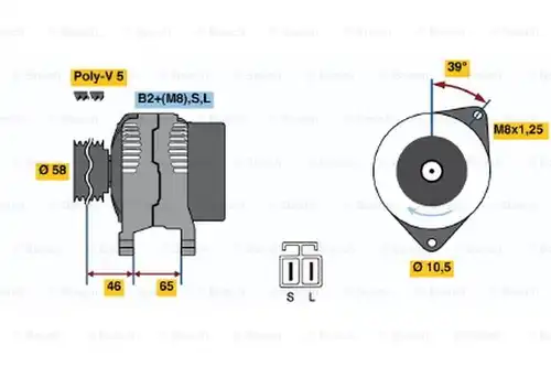 генератор BOSCH 0 124 325 008