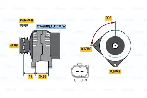 генератор BOSCH 0 124 515 035