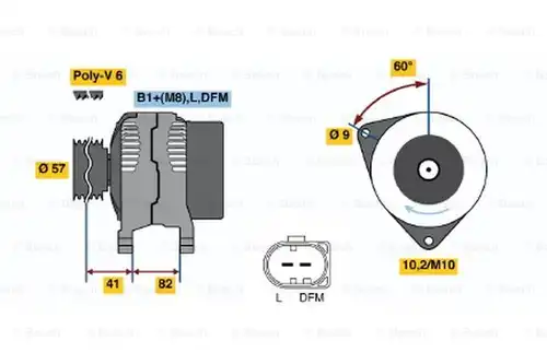 генератор BOSCH 0 124 615 008