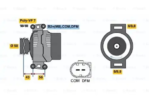 генератор BOSCH 0 124 625 017