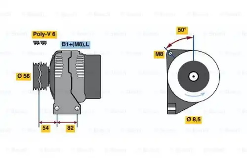 генератор BOSCH 0 124 625 025