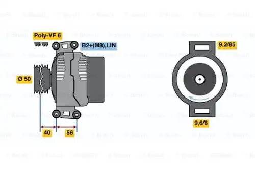 генератор BOSCH 0 124 625 033