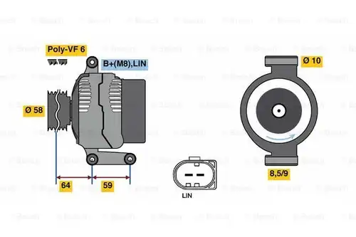 генератор BOSCH 0 125 711 045