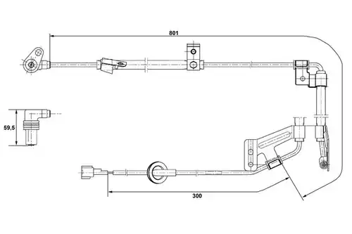 датчик, обороти на колелото BOSCH 0 265 001 273