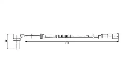 датчик, обороти на колелото BOSCH 0 265 006 593