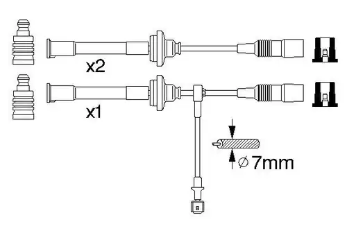 комплект запалителеи кабели BOSCH 0 356 912 820