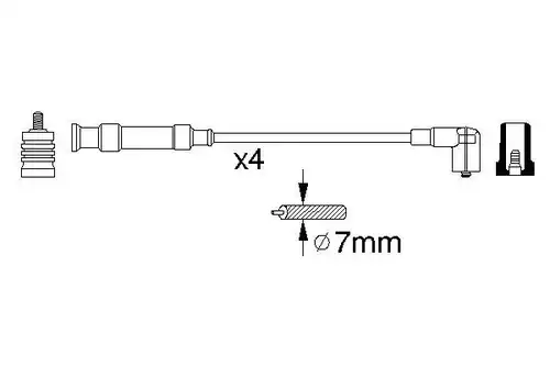 комплект запалителеи кабели BOSCH 0 356 912 826