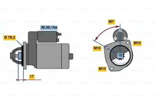 стартер BOSCH 0 986 010 240