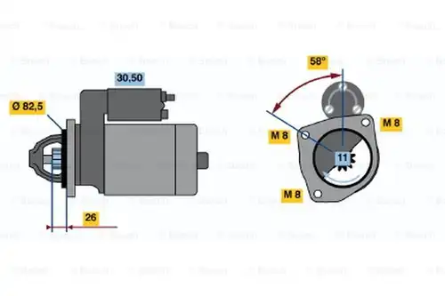 стартер BOSCH 0 986 010 290