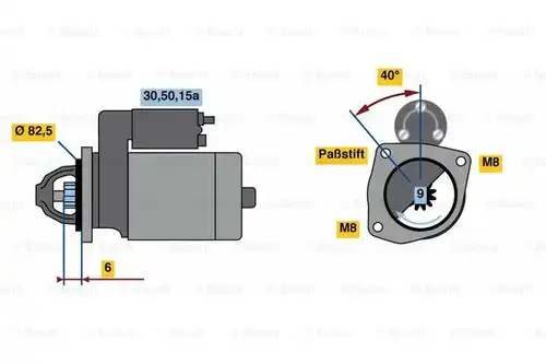 стартер BOSCH 0 986 010 660