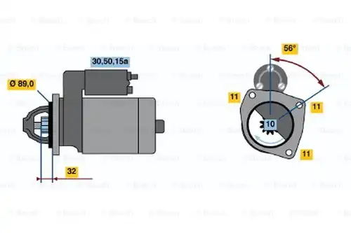 стартер BOSCH 0 986 010 710