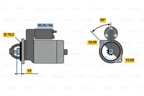 стартер BOSCH 0 986 010 720