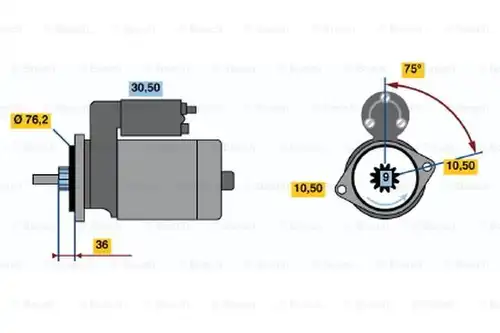 стартер BOSCH 0 986 010 810