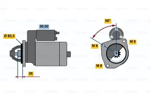 стартер BOSCH 0 986 010 880