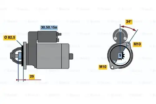 стартер BOSCH 0 986 010 890