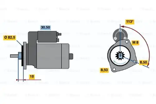 стартер BOSCH 0 986 010 910