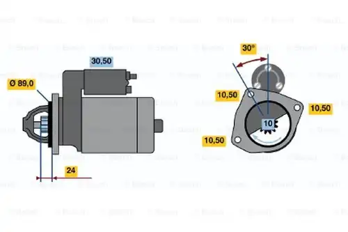 стартер BOSCH 0 986 011 110