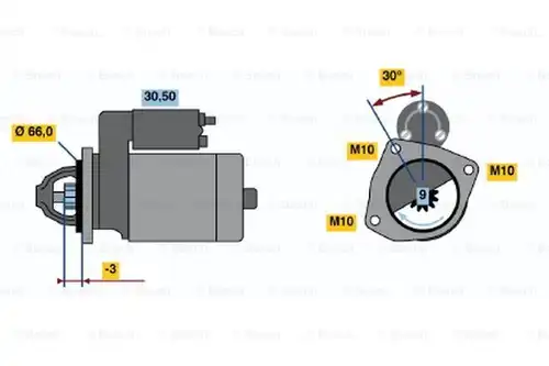 стартер BOSCH 0 986 011 770