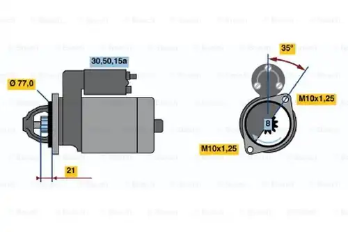 стартер BOSCH 0 986 012 171