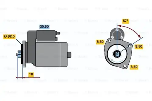 стартер BOSCH 0 986 012 650