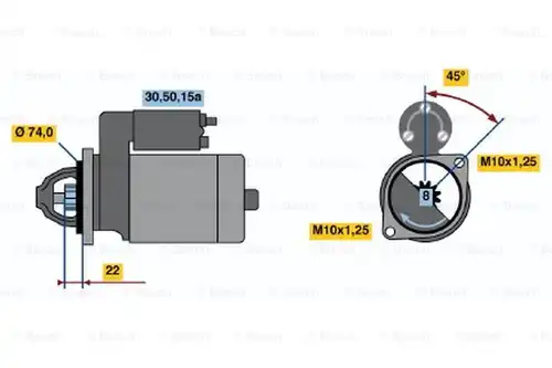 стартер BOSCH 0 986 012 861