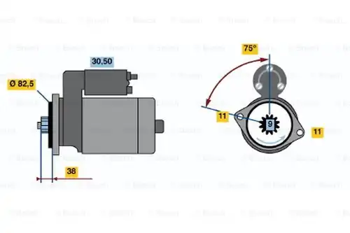 стартер BOSCH 0 986 012 901