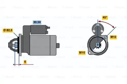 стартер BOSCH 0 986 012 911