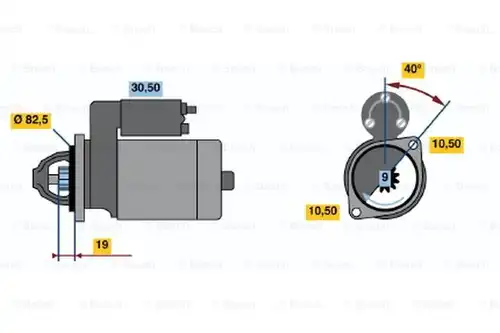 стартер BOSCH 0 986 013 100