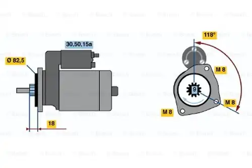 стартер BOSCH 0 986 013 470