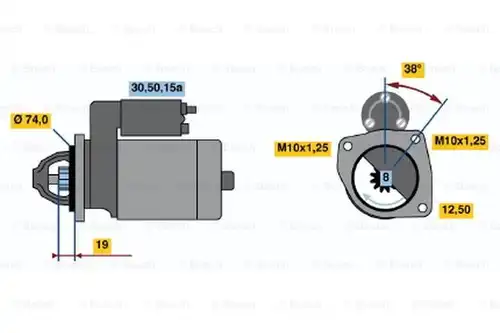 стартер BOSCH 0 986 013 501