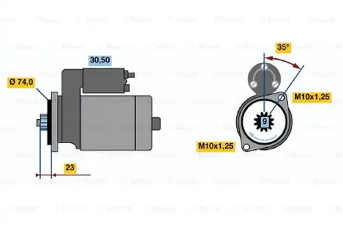 стартер BOSCH 0 986 013 521