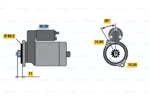 стартер BOSCH 0 986 013 551