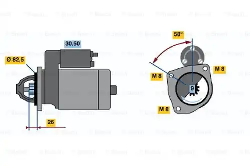 стартер BOSCH 0 986 013 630