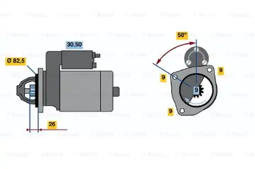 стартер BOSCH 0 986 013 640