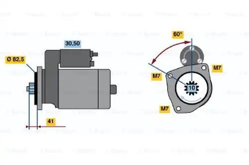 стартер BOSCH 0 986 013 831