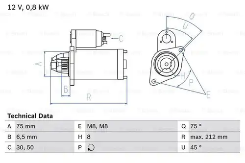 стартер BOSCH 0 986 014 371