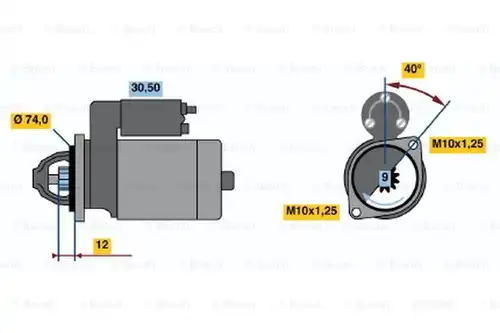 стартер BOSCH 0 986 014 481