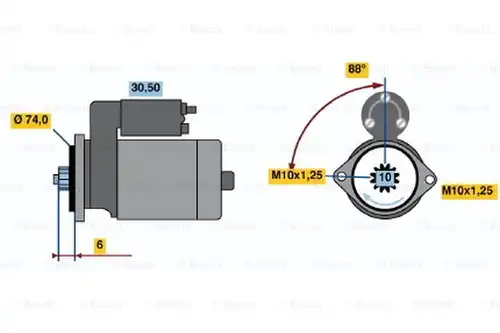 стартер BOSCH 0 986 014 491