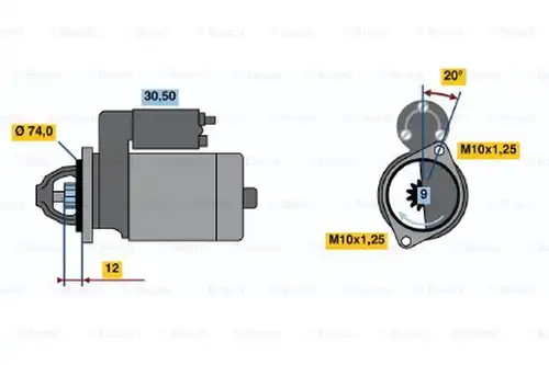 стартер BOSCH 0 986 014 531